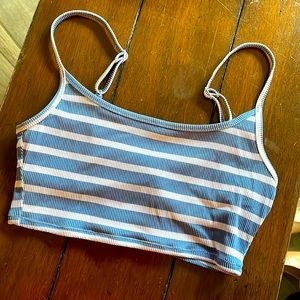 Aerie Scoopneck Logline Bikini Top size small